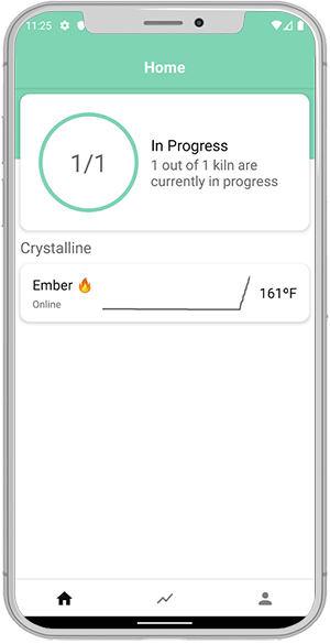 SmartKiln App Home Screen